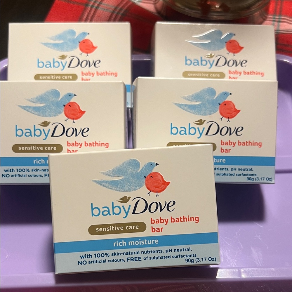 babyDove Sensitive Care Baby Bathing Bar - White (Rich Moisture)